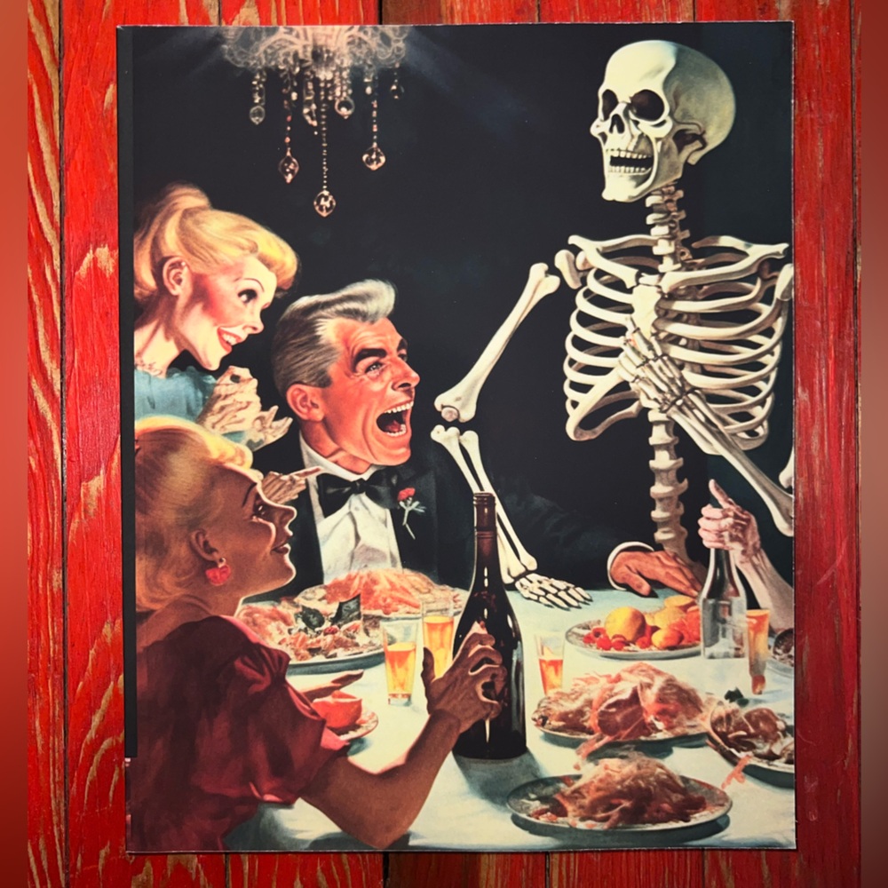 Composition Book / Journal: Vintage Skeleton Party